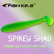 FISH KING Hedgehog Spikey Shad 90mm 120mm Fishing Soft Lure Sea Cucumber Paddle Grub Worm Silicone Wobbler Cylindrical Baits